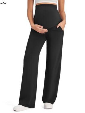 Maternity Over the Belly Pregnancy Work Pants 4-Way Stretch